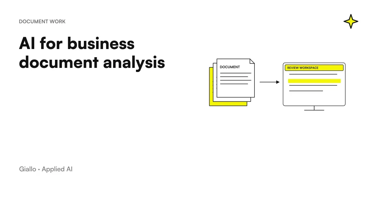 Artificial intelligence to analyze and extract information from business documents