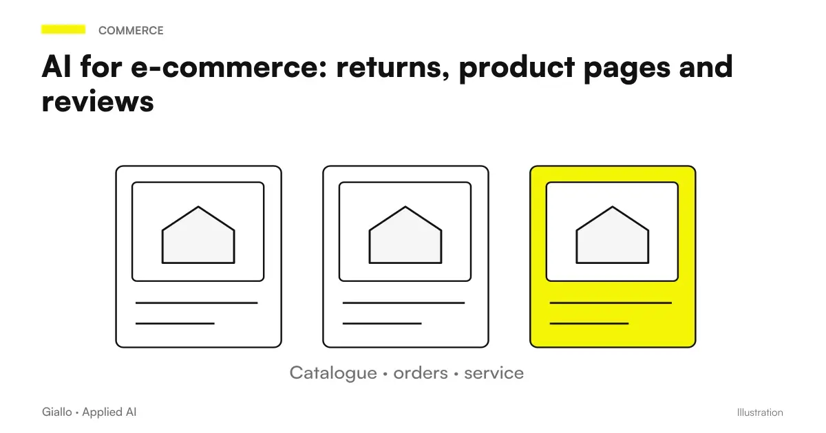 AI for e-commerce: assistant connected to orders, returns, product catalog and historical prices of an Italian online store