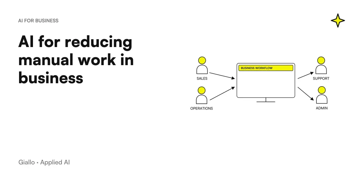 Artificial intelligence to reduce and automate manual work in the company