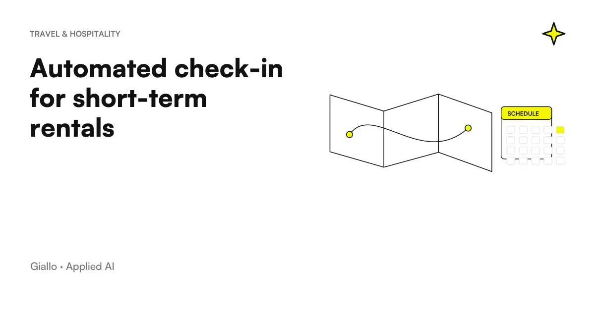 Check-in automation scheme for short rentals: reservation, date, instructions and reminders