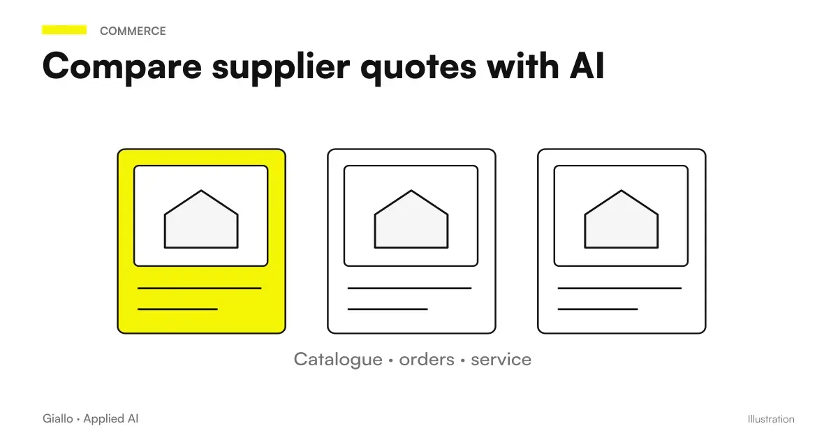 compare AI supplier quotes: data, controls and decision of the manager