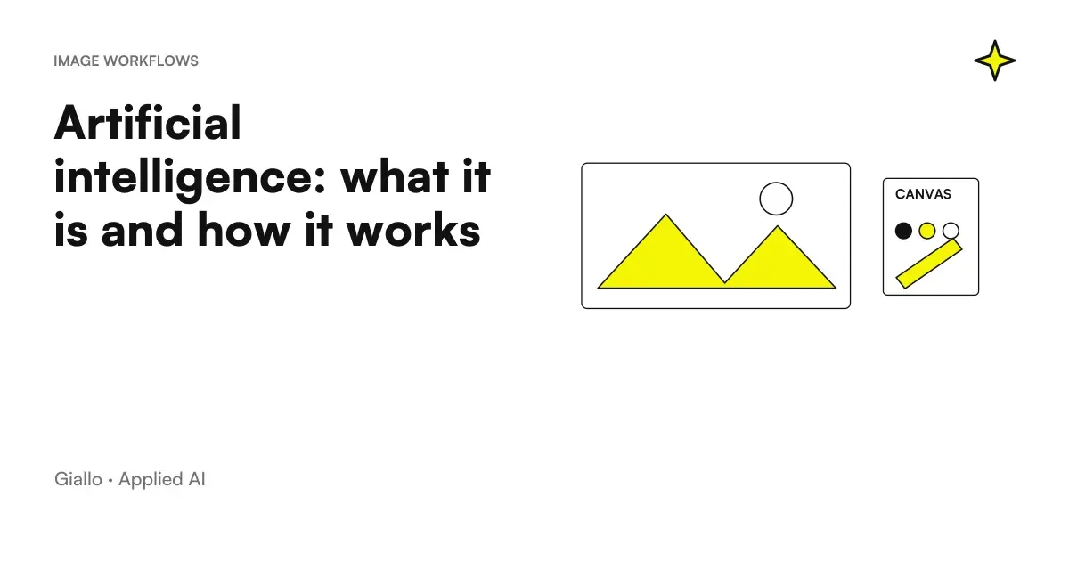 Visual diagram of how artificial intelligence works: input data, model, response