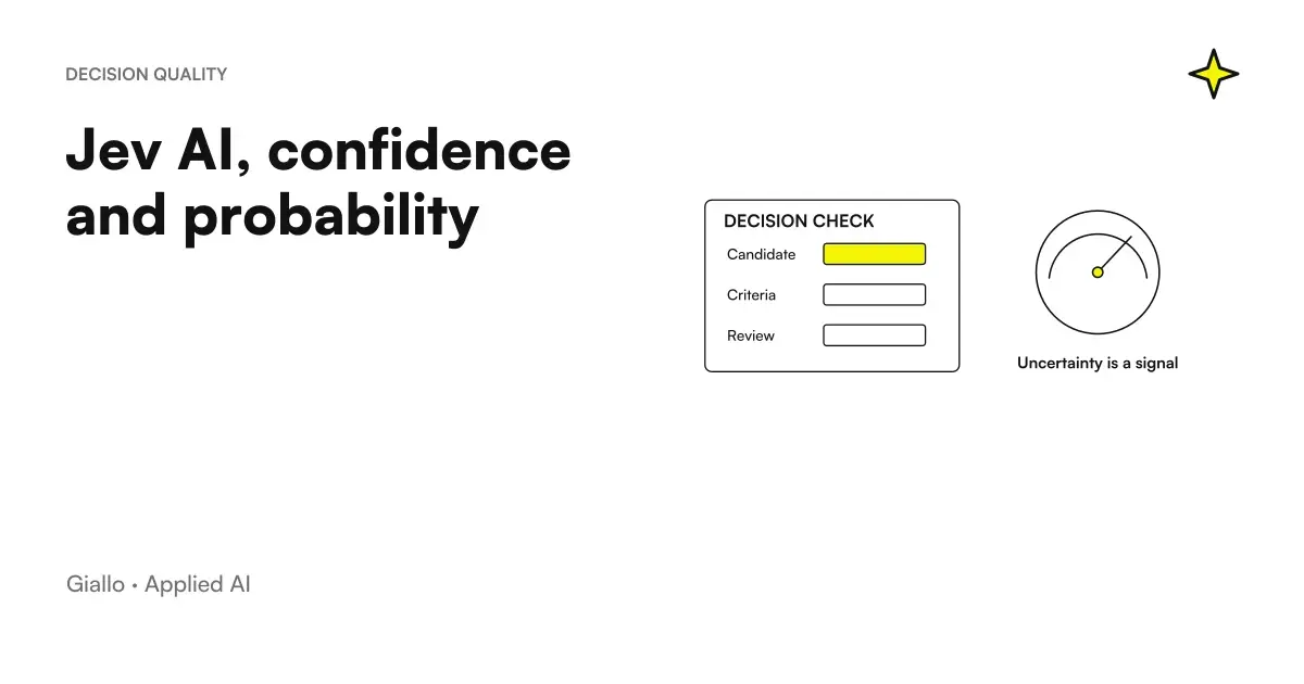 Three Choice bars with probability 0.8, 0.1 and 0.1, confidence 0.7 and an operator for review