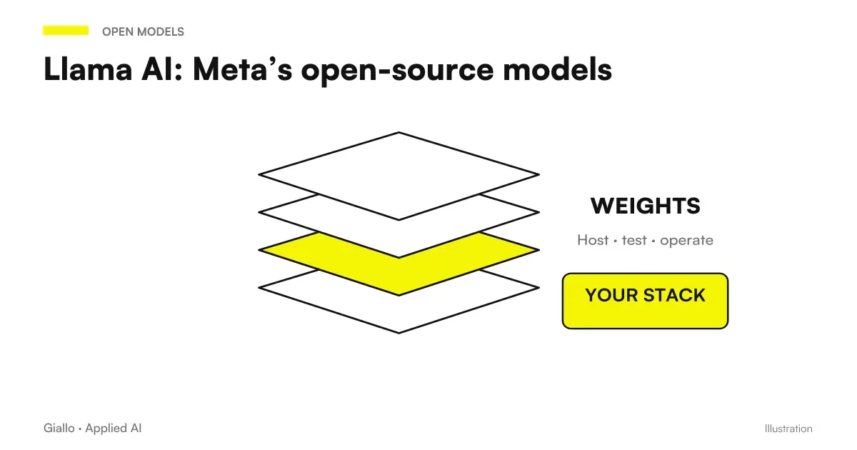 Meta's Llama AI: the open weight model that runs on-premises on the company's servers