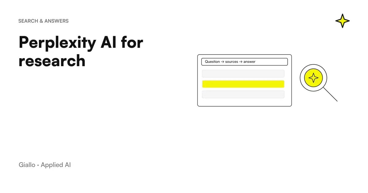 Perplexity AI for research: a question that generates an answer with cited and numbered sources