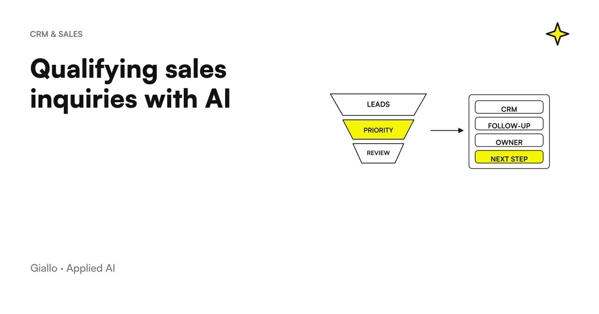 qualification of commercial AI requests: data, controls and decision of the manager