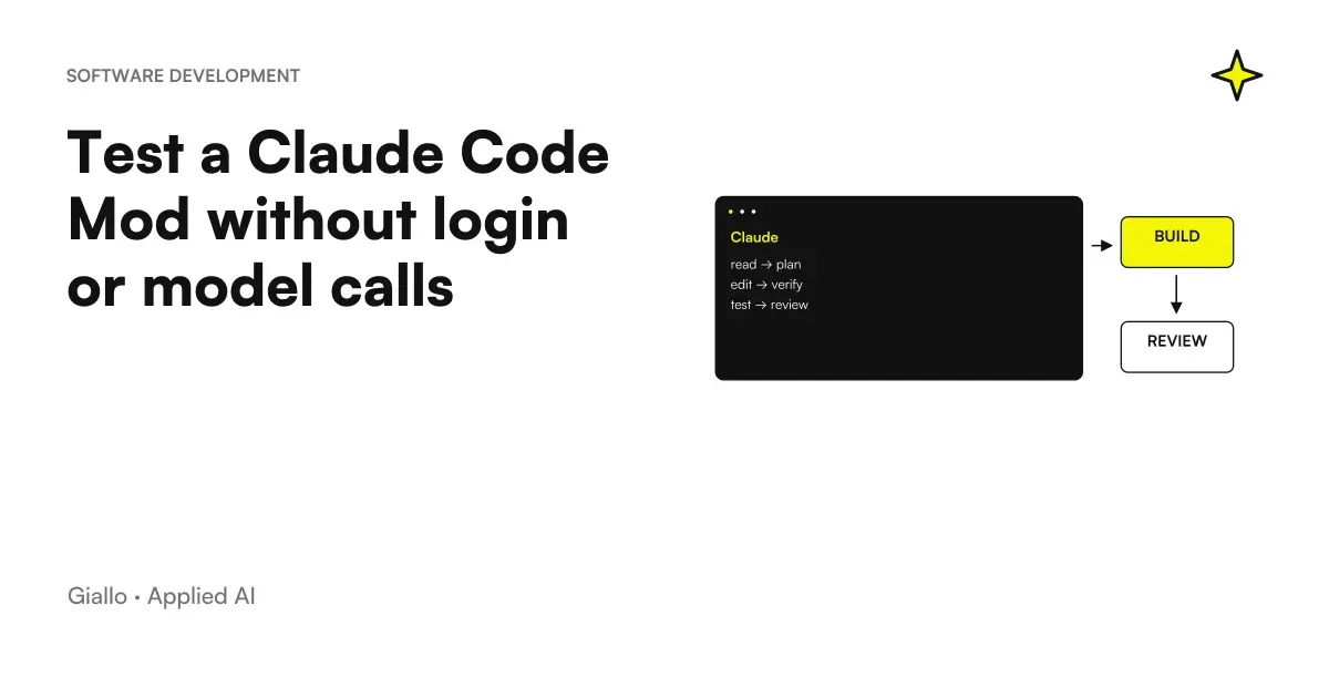 Test Claude Code Mod claude plugin test: synthetic events, service stubs and verification on two surfaces