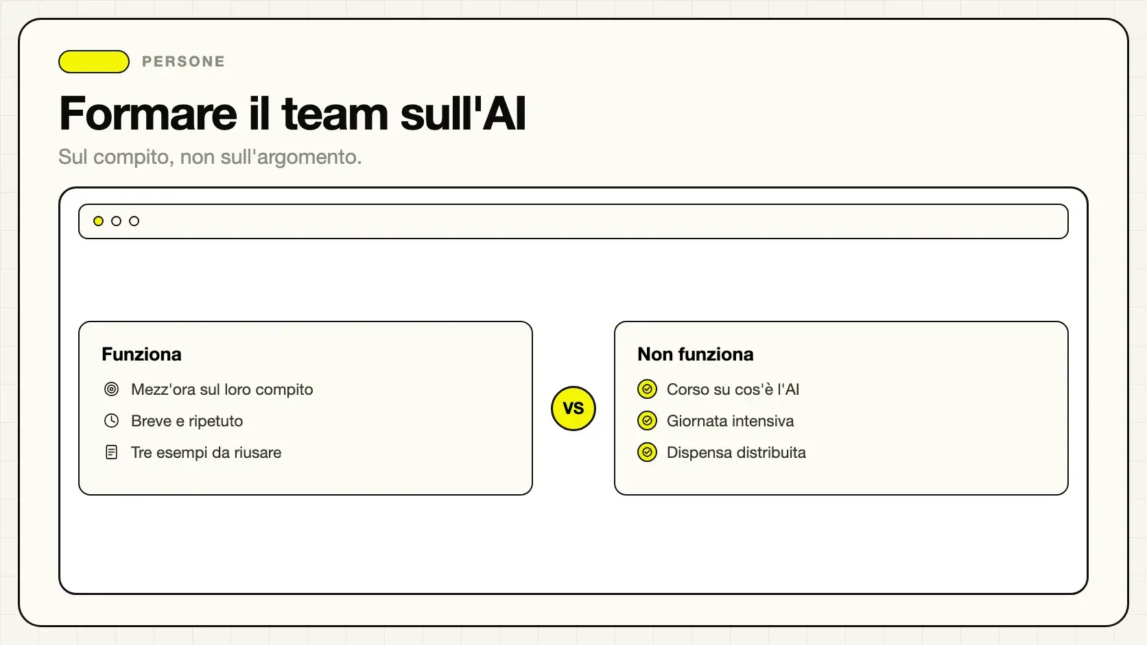 Formazione del team aziendale sull'uso dell'intelligenza artificiale