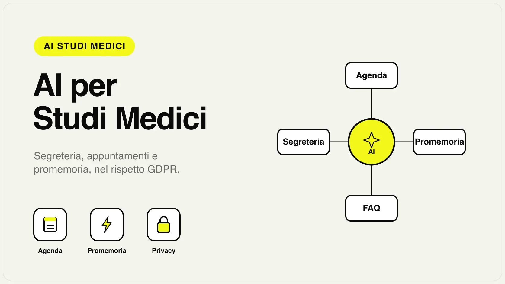 Segreteria virtuale AI per studi medici e ambulatori che gestisce appuntamenti e promemoria ai pazienti