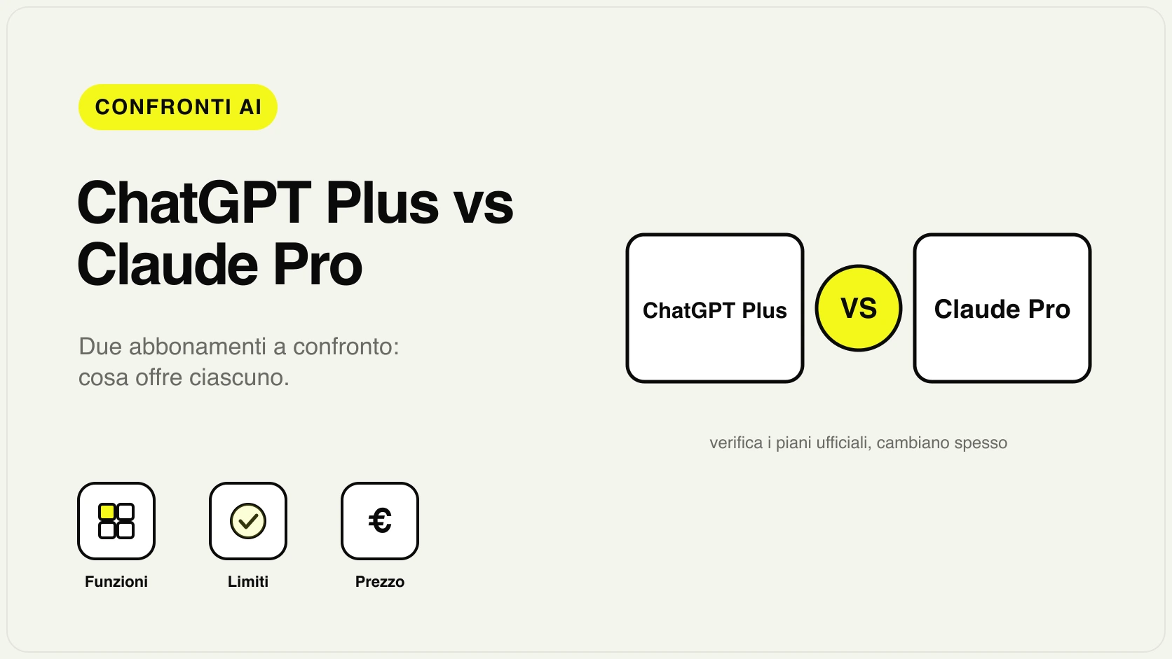 Confronto tra gli abbonamenti ChatGPT Plus e Claude Pro: due piani AI a pagamento a confronto