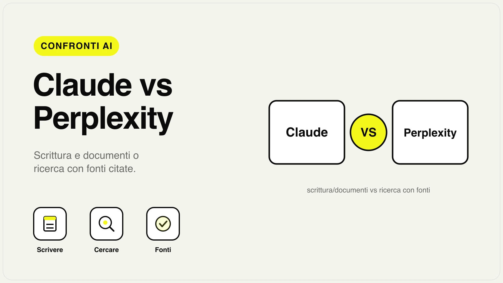 Confronto tra Claude e Perplexity: scrittura e analisi documenti contro ricerca con fonti citate