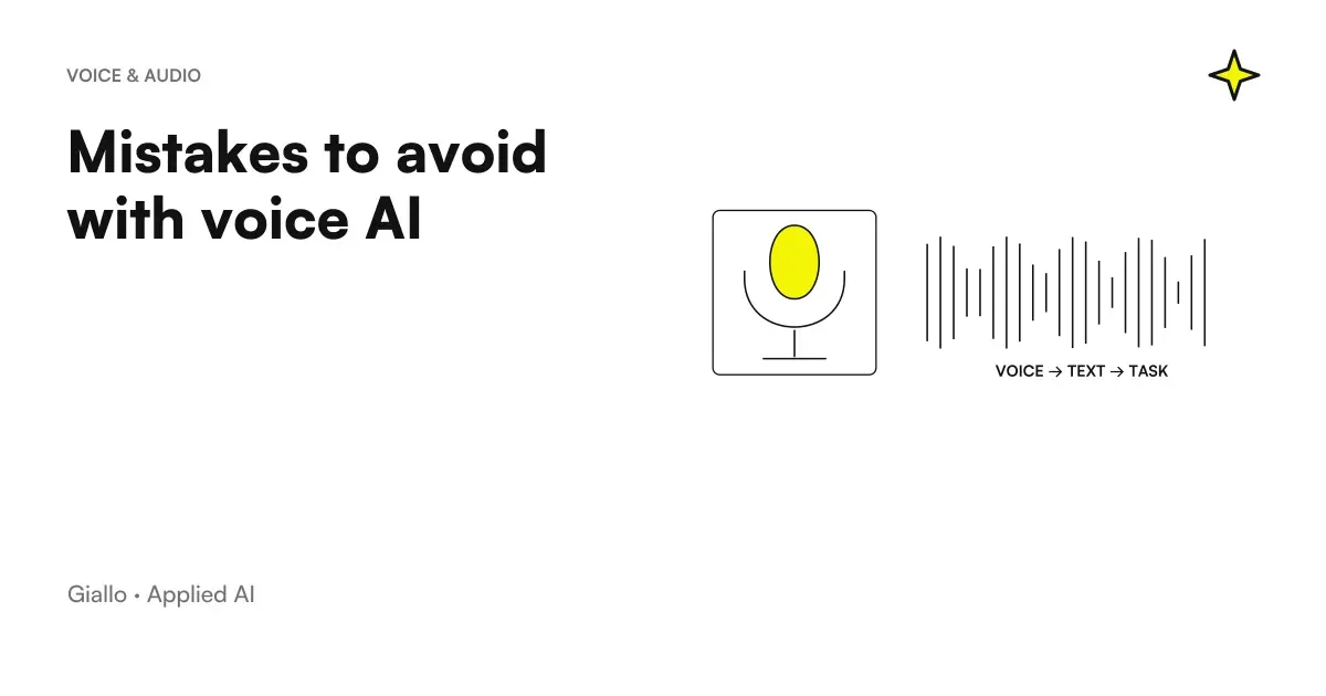 Typical errors in company voice AI projects