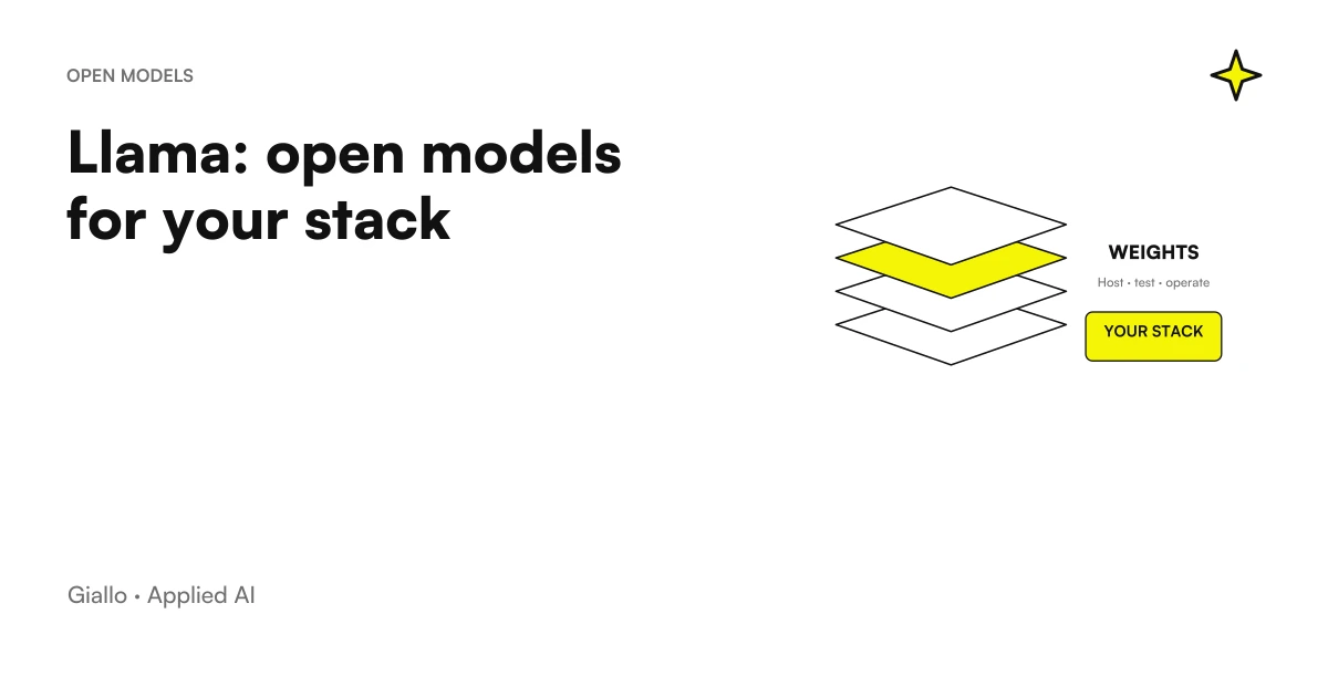 Open source AI model family Llama by Meta with variants of different sizes